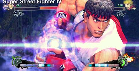 Then and now. The sub-HD elements from PS3 Street Fighter IV are gone in favour of a consistent 720p in the new Super iteration.