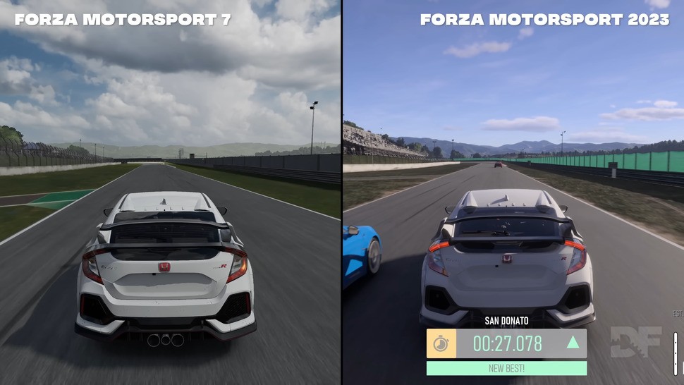 The Mugello circuit can appear a little washed-out, perhaps due to the hazy look that Turn 10 is targeting for midday.