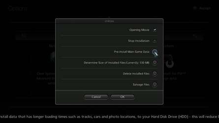 The install is so important to Polyphony that it gets its own options menu!