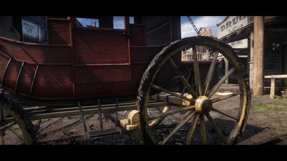 The anti-aliasing technique shows limitations as it breaks up around the wheels on this cart. Look closely at each spoke to see the issue. Click on 'view all' above for full resolution assets