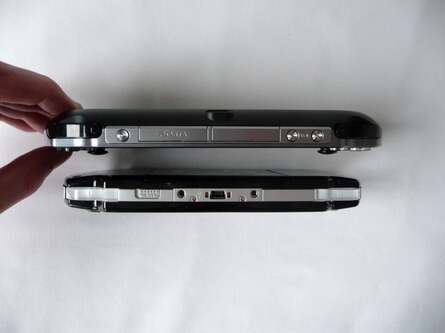 The depth of the Vita is very comparable to the Slim and Lite revision of the PSP, with only its two protruding analogue sticks holding it back from being the more streamlined device.