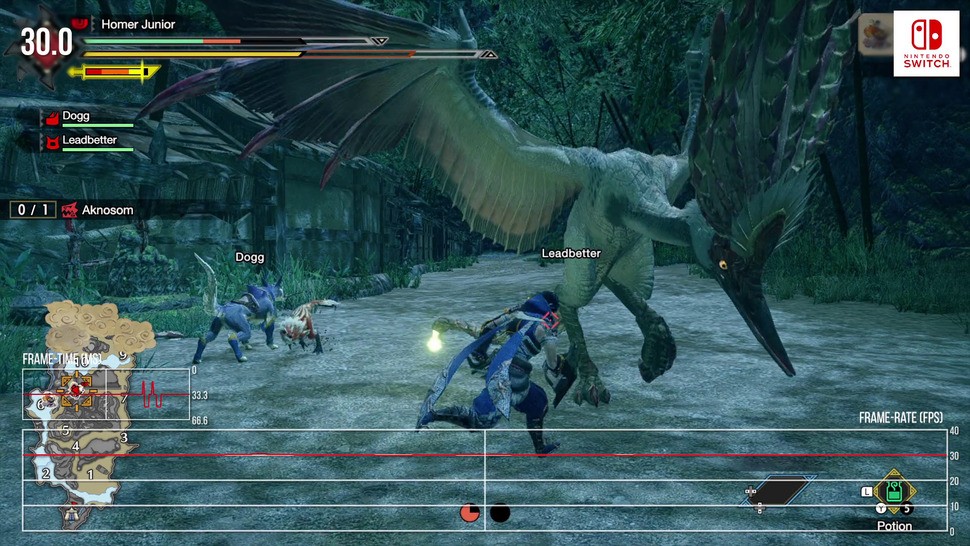 Docked play runs at 756p with no dynamic scaling. It's a fairly solid 30fps with minor inconsistencies in frame delivery