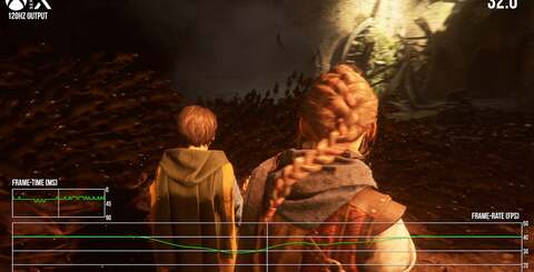 Rats! A real stress point for the consoles here. Xbox Series X holds the line at 30fps, but the 120Hz mode (capped to 40fps) shows how close to the wire it is. Meanwhile, in both 30fps and 40fps modes, PlayStation 5 has some issues.