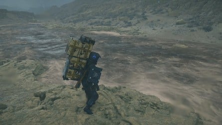 Weather effects are realistically rendered and also produce meaningful gameplay challenges - eg here as a dry riverbed succumbs to a flash flood.