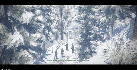 A 'screen door' texture dithering effect on some environment elements on the snowy levels does look quite unattractive on Xbox 360. Curiously the effect is completely absent on PS3.