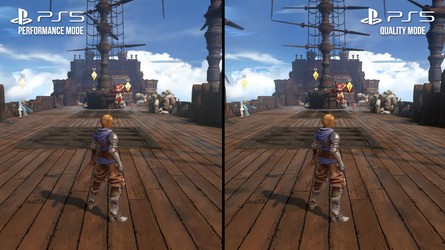 Performance mode runs at a nearly perfect 60fps, bar some minor one-off drops, while quality mode keeps a 30fps update almost all of the time but does suffer from more frequent frame-time inconsistency.