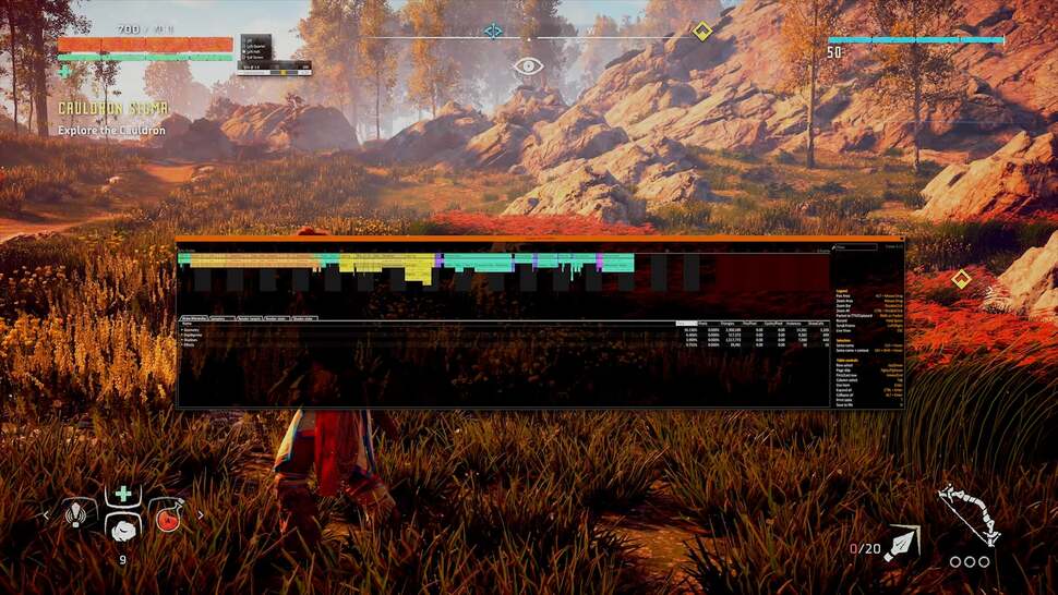 The performance profiler allows the developers to view resource allocations in real-time. This is key to optimising the game and better understanding bottlenecks