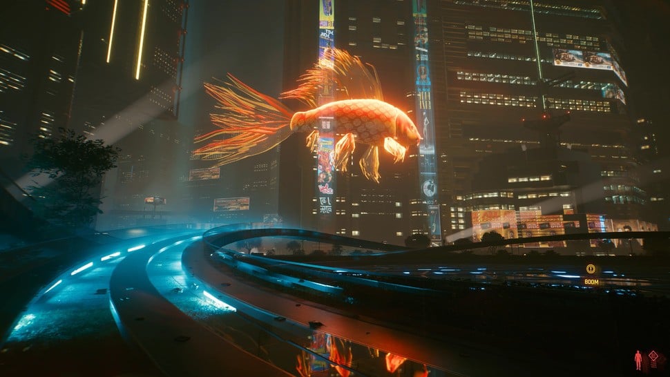 Worlds apart from consoles, Cyberpunk 2077 reaches its zenith on high-end PC hardware. Rendered here with full ray tracing features on RTX 3090