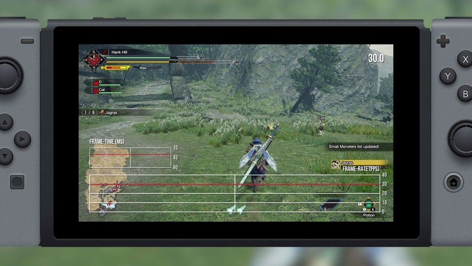 Handheld play sees resolution drop to a fixed 540p, with performance in line with docked play