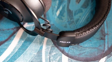 The X3 is an extremely comfortable headset to wear, especially with the included velour ear cushions found here - though it is 11g heavier than its predecessor, at 356g. Usability is also excellent, with smartly-placed controls and good adjustability. Click to enlarge. 