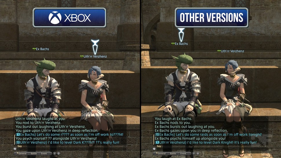 The overactive profanity filter in the chat log would be quite funny if it wasn't a genuine hindrance to communication.