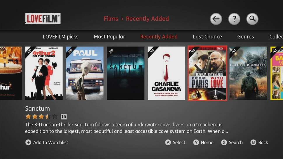 Conversely, Lovefilm appears to have the stronger showing in movies - but again there are titles only available on each service