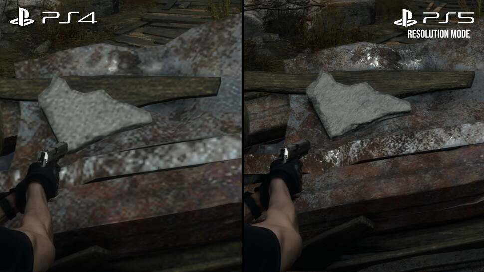 Aside from its unlocked, inconsistent performance, the PS4 and Pro versions of Resident Evil 4 are quite impressive. It's the big impact to texture quality and lighting that is most noticeable