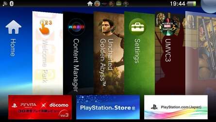 The top bar lists all the open application by icon, with the RAM apparently being plentiful enough to keep each of these open simultaneously during a game. The menus are very responsive and rarely drop frames during transitions.
