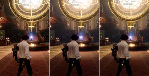 Side-by-side shots show how Series S stacks up to PS5 and Series X, with only minor resolution and settings differences visible between the skimmed and full-fat machines.