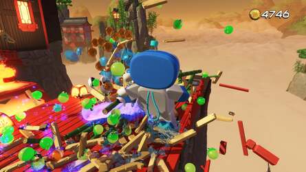 Astro Bot's stunning physics engine lends itself to excellent fluid simulation too - plus some eye-popping destruction sequences.