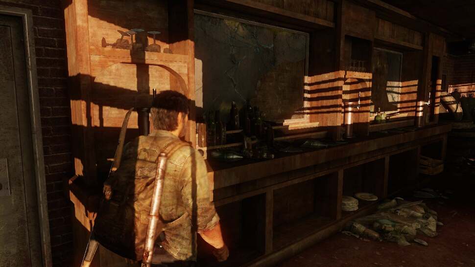 Light sources freely cast shadows across the characters and the environment, but there are some obvious compromises: shadows cascades and PCF is employed as a bandwidth- saving measure, which lead to these elements appearing blocky when close to the camer