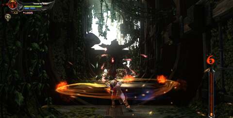 Effects in God of War: Ascension pack a real punch this time with the addition of blazing elemental attacks. Particles now also feature light physics-based properties, where collision is possible with the surrounding environment.