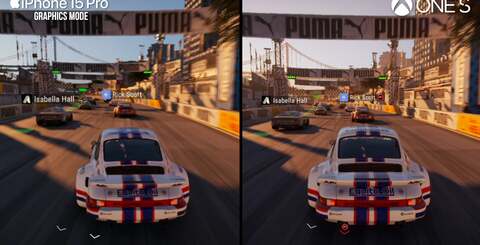 The tweaks and 'downgrades' are plentiful but in motion, Grid Legends on iPhone is a close facsimile of the Xbox One experience.