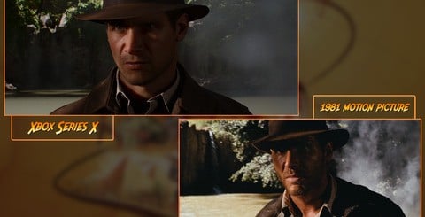 It's clear that Machine Games took their homework seriously, with a presentation that mirrors some of the film's most iconic scenes.