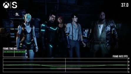 Cutscenes push out visual fidelity with RT and recorded the lowest frame-rates in our testing, with PS5 and Series X in the 40s and Series S in the 30s at times.