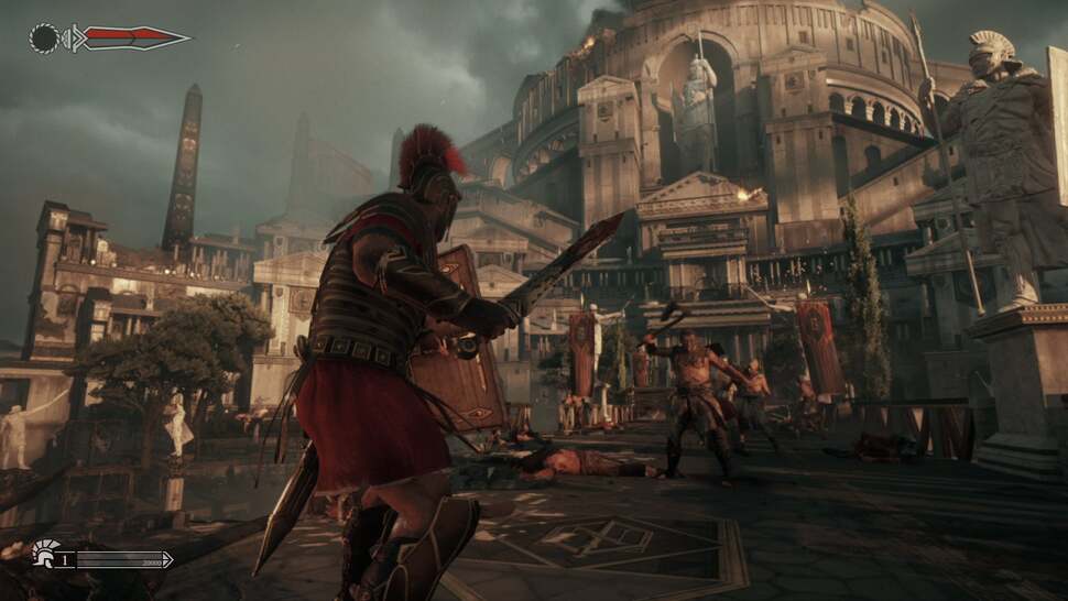 This shot from the very first sequence highlights an instance when aliasing still manages to rear its head. If you look closely along the palace in the distant background, you'll see it