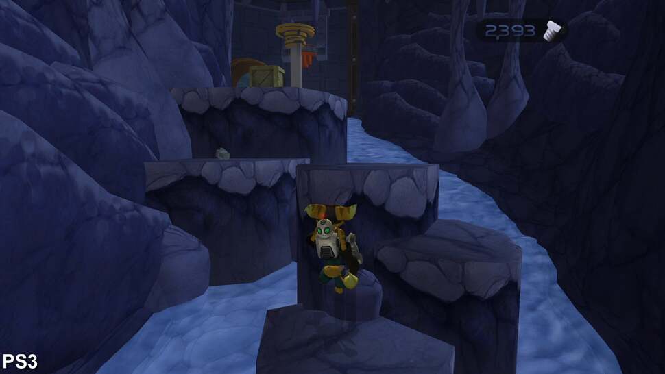 Some locations only see minor changes in layout, such as this cave system. However, the use of advanced lighting and effects fills this location with far more atmosphere