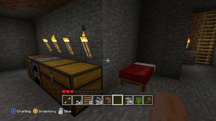 The 360 version appears to employ the same 'Smooth Lighting' setting available on PC. Draw distances are also roughly equivalent to the normal setting, with pop-in of terrain chunks being more noticeable when especially high up.