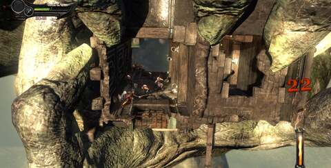 The series' high grade visuals could be taken to greater heights on PS3 - but only given more time. Level of detail scaling isn't optimised for every scene, meaning the quality of Kratos' model remains at a constant maximum regardless of the camera's distance from him.