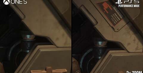 A range of detail and artwork cutbacks are required to get The Callisto Protocol reasonably performant at 30fps on any of the last-gen machines. Click on the images for higher resolution versions.