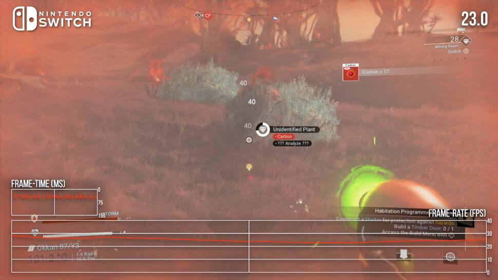 More challenging scenes can present quite poorly on Switch, while base-building can be pretty disastrous