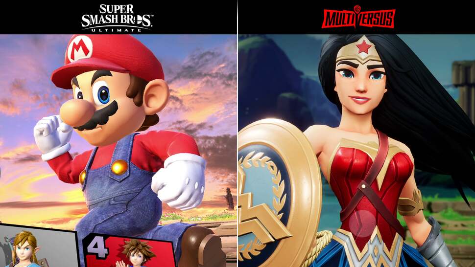 Comparisons between MultiVersus and Smash Bros Ultimate show a huge difference in approach to character rendering. Materials like Mario's dungarees are presented as a texture map, giving the impression of a higher-frequency detail. As for MultiVerse? It's more minimalist, cleaner, falling closer to a CG animation
