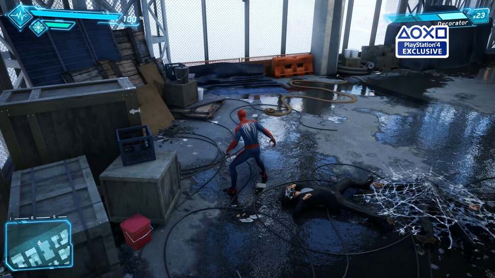 The use of physically-based properties gives materials a CGI-like aesthetic. There's plenty of variety too, from the rubbery look of Spider-Man's suit, to the dry finish of the concrete