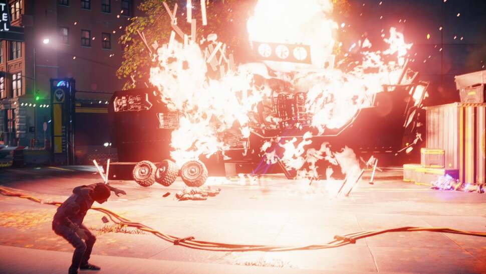 Massive explosions produce some pretty spectacular effects though their light does not actually cast any shadows like most spotlights in the game