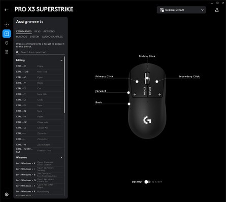 Logitech's G Hub software provides a comprehensive introduction to the mouse you've just bought, introducing its major features and how you ought to consider configuring them. This, plus having pro presets for the showcase HITS feature, make getting started a lot more straightforward. Click to enlarge. 