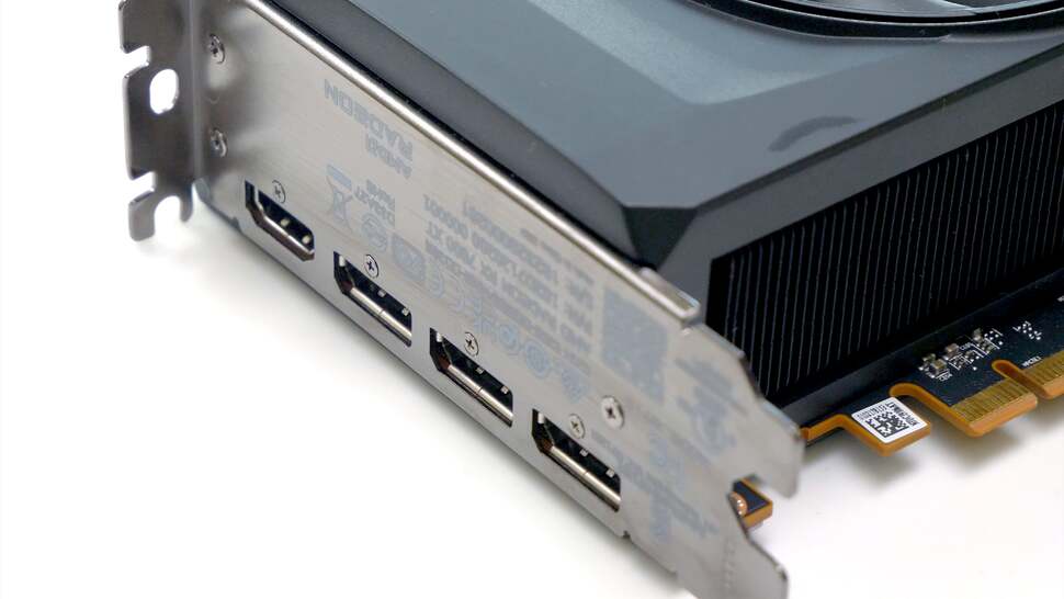 As expected, we have three DisplayPort 2.1 ports and one HDMI 2.1 port