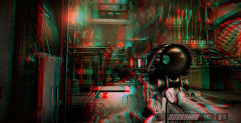 How can we demonstrate the 3D effect on what is essentially a flat 2D website? Analgyph 3D is still widely used in the video industry for previewing 3D footage on a 2D screen. Here you see the left eye view to the left, and an anaglyph-converted 3D image to the right. So long as you have the glasses, the representation of depth is quite uncanny.