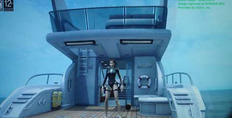 Crosstalk is a frequent annoyance in 3D mode, although the double-image effect is more noticeable on some games than in others. In these shots, we photographed the screen through one lens of the 3D glasses to illustrate the ghosting effect. You can super-size the images by clicking on the thumbnails.