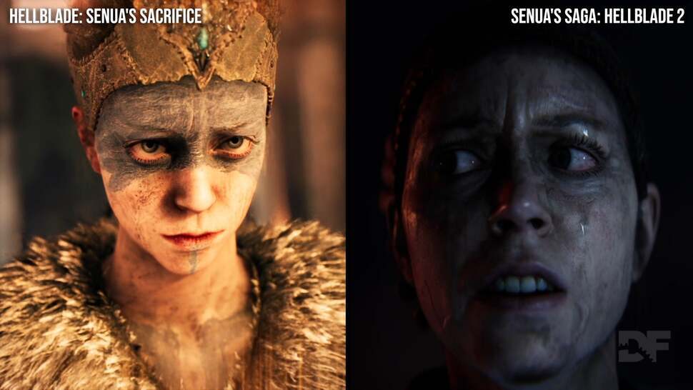It's clear that Hellblade 2's facial rendering has advanced significantly from the first game, with more realistic handling of skin, eyes, teeth and animation thanks to use of Epic's MetaHuman tech.