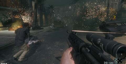 The 3D experiment continues, this time with a brace of PS3 shots derived from the 1280x1470 output of the console. Again, the left eye only gives the conventional 2D image, while the anaglyph 3D image to the right should hopefully represent the depth of the 3D image.