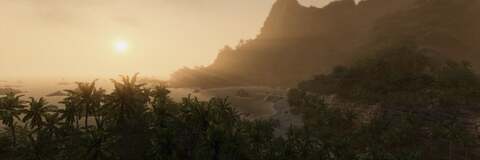 Despite the more realistic, less-artificial-looking lighting scheme, engine load with the mods in place is no different to the unmodified Crysis. Original CryTek version to the left, mods to the right.