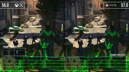 Stuttering can be problematic on consoles (left) - noticeably distracting on PS5 and more pronounced on Series X. However, PC is far, far problematic and needs urgent attention.