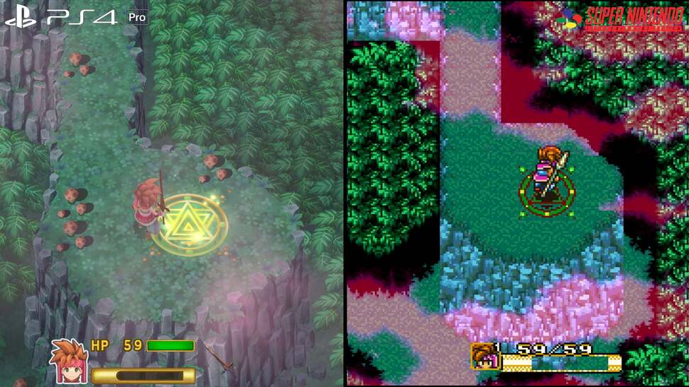 This particular scene manages to look great in the remake with softer, less garish colour choices smoothing out the overall presentation