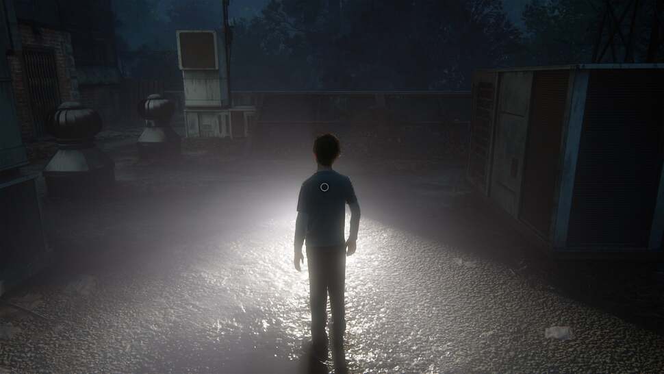 This scene demonstrates local light shafts as well as the use of subsurface scattering on characters. You can see Young Drake's ears glowing from the light