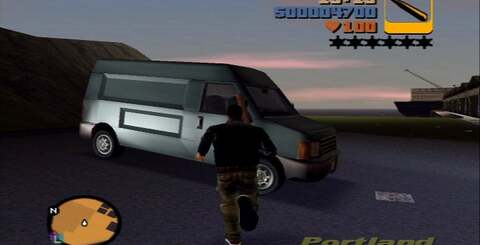 Images taken from the original Xbox version of GTA3 (running on original hardware, not backwards compatibility). The game benefits from improved effects work encompassing fire radiosity, water droplets on the camera, specular sheen and reflective maps - not all of these improvements turned up on the new mobile version.