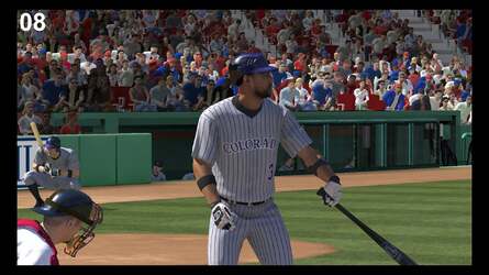 Depth of field effects didn&rsquo;t make it into the 1080p mode of MLB &lsquo;08. The good news is that the new game retains this feature at full HD in the new game. 720p shots are on top, 1080p on the bottom. Click through for the full resolution &rsquo;screens&rsquo;.