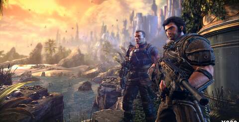 Native 1080p up against the 360's upscaled output. The computer version benefits greatly from enhanced art assets. There's a sense that Epic and People Can Fly have really looked after PC owners.