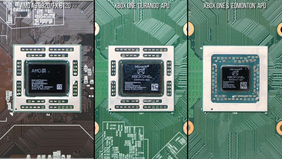 Some reports suggested that the board uses the Xbox One S processor, but as seen here, it's clearly the original Xbox One chip
