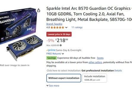 The sorry state of B570 pricing in the US, at the time of writing.