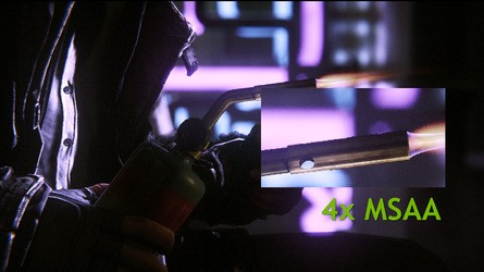 Post-process FXAA produces good results and is a lot less processor-intensive than traditional MSAA. Now it's compatible with hundreds of games thanks to its inclusion in the NVIDIA control panel. Here's the difference it makes in Epic's Samaritan demo with 4x MSAA on the left, FXAA on the right.